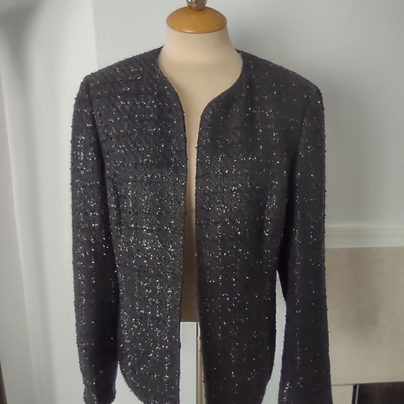 Jones Wear Jackets & Blazers - Jones Wear Black shimmer Classic Jacket  14
